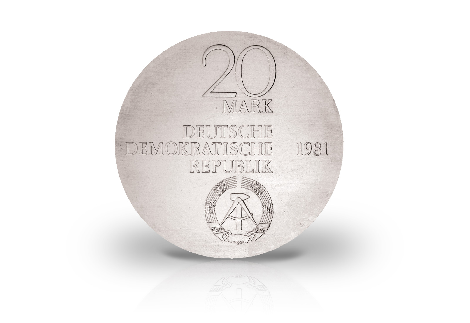 20 Mark Gedenkmünze 1981 DDR Freiherr vom und zum Stein Jaeger-Nr. 1579