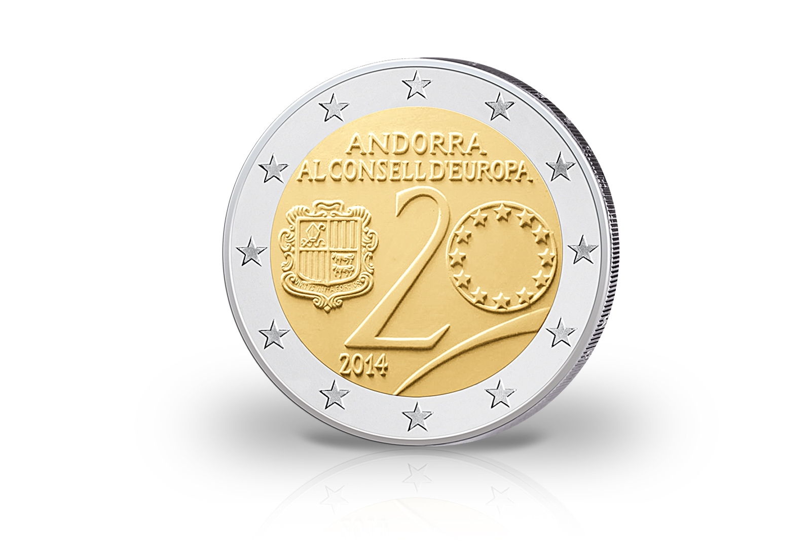 2 Euro 2014 Andorra 20. Jahrestag Europarat st im Blister