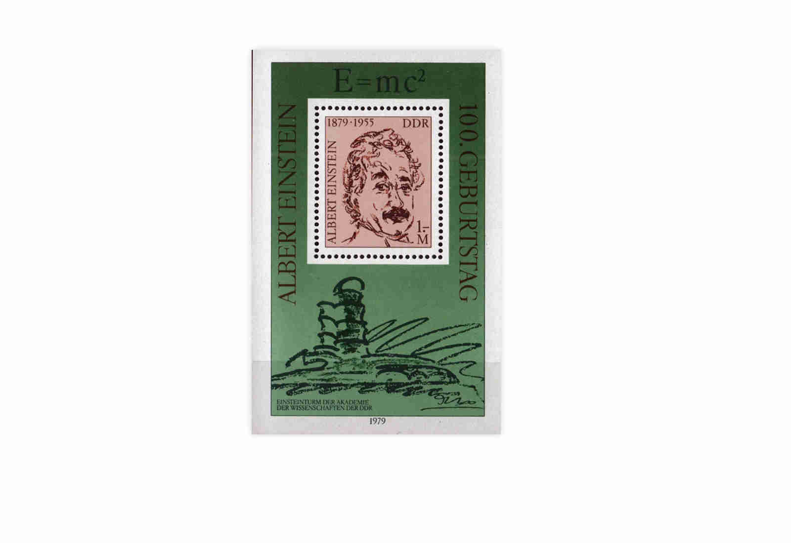 DDR Block 54 100. Geburtstag Einstein 1979 postfrisch