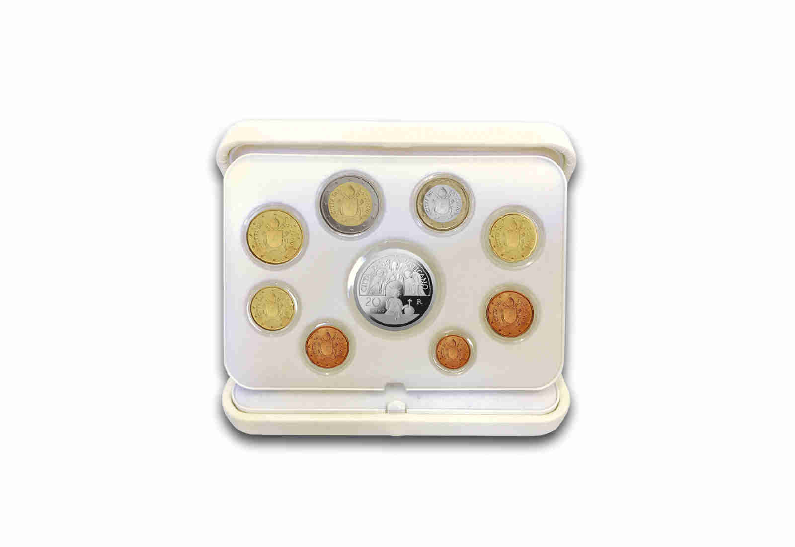 Kursmünzensatz 2017 Vatikan PP inkl. 20 Euro Silbergedenkmünze im Etui