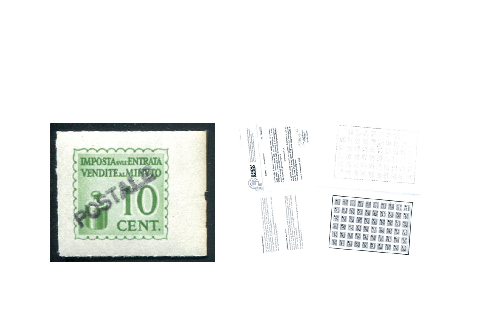 Italien Lokalausgabe 1944 Reno Handstempel Postale