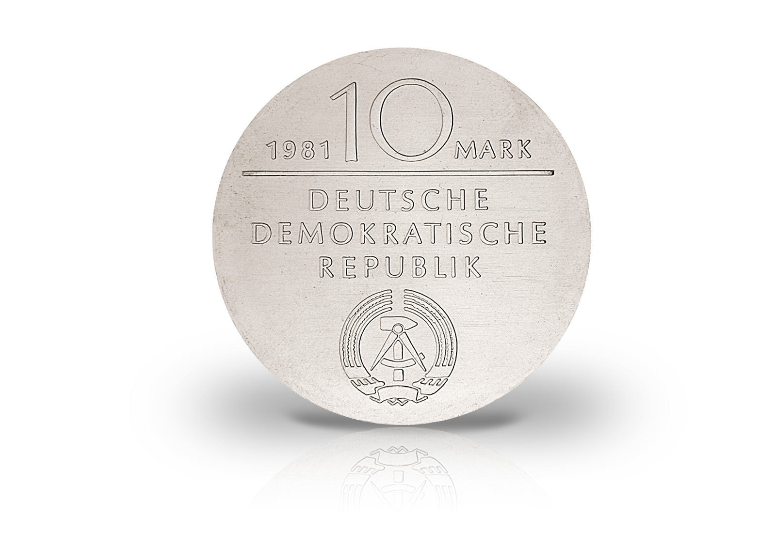 10 Mark Gedenkmünze 1981 DDR  Hegel Jaeger-Nr. 1581