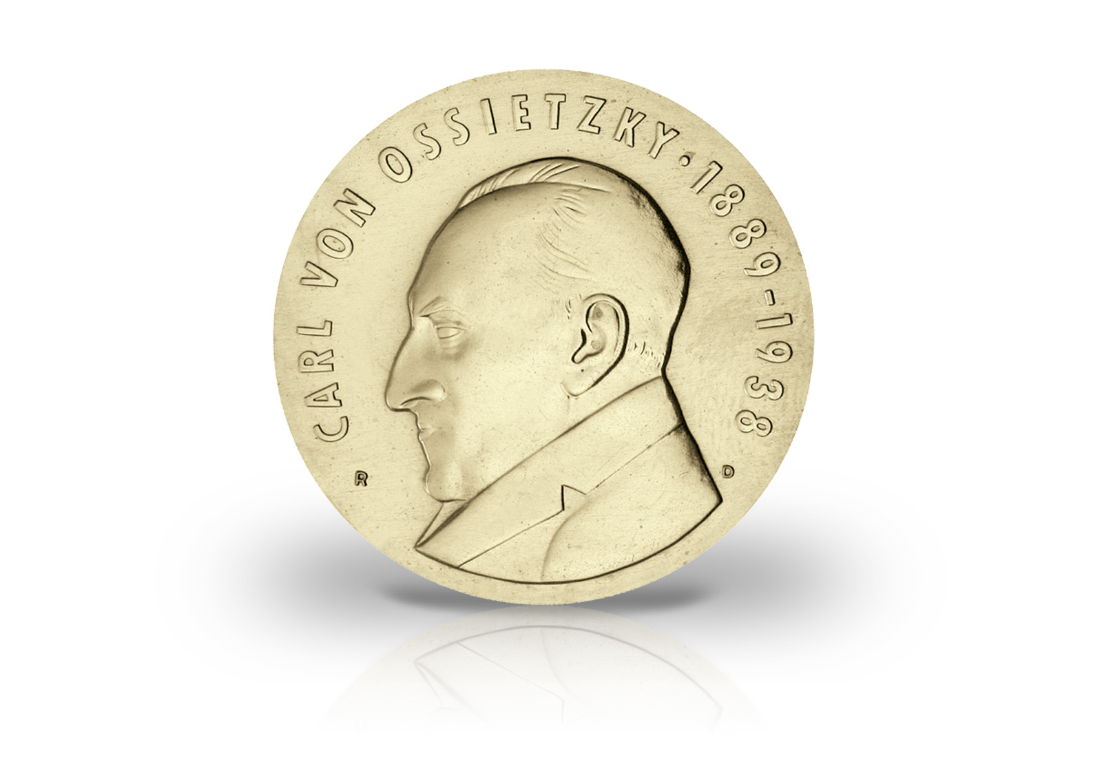 5 Mark Gedenkmünze 1988 DDR Carl von Ossietzky Jaeger-Nr. 1628