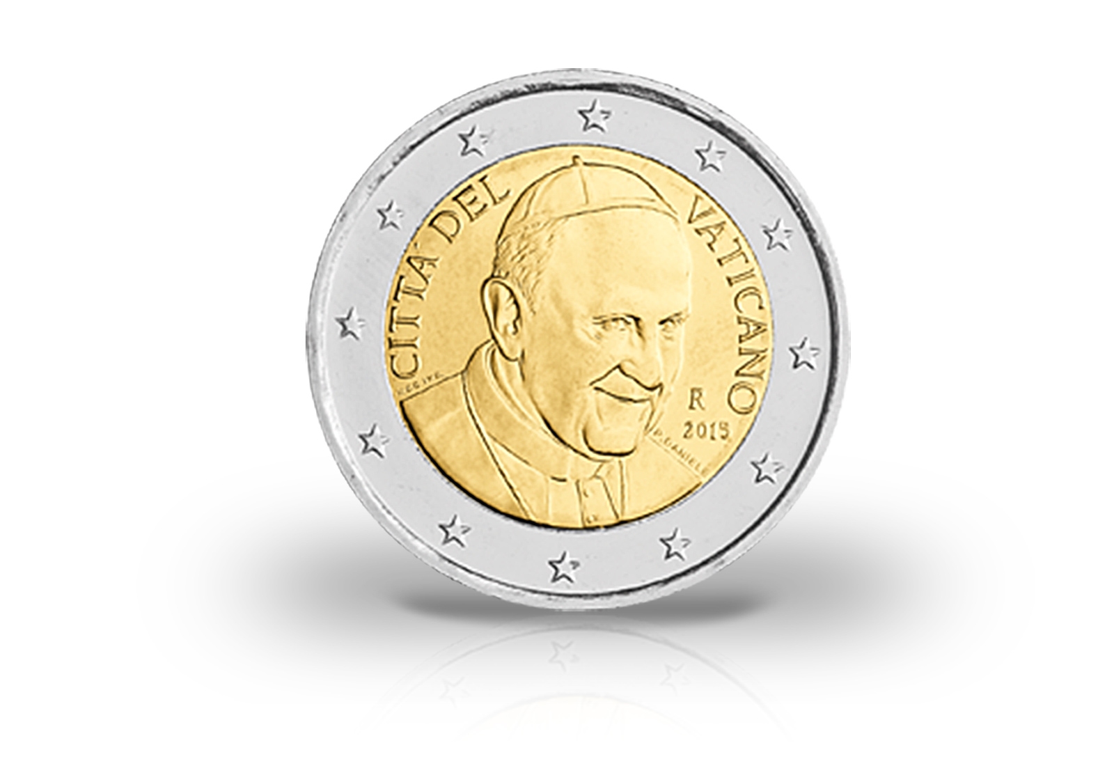 2 Euro 2015 Vatikan Kursmünze Papst Franziskus st