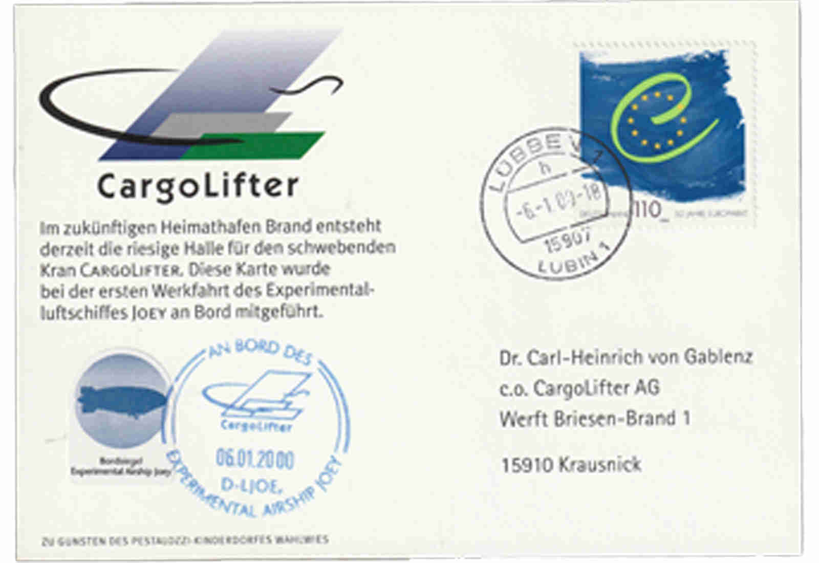 Zeppelin Beleg 2000