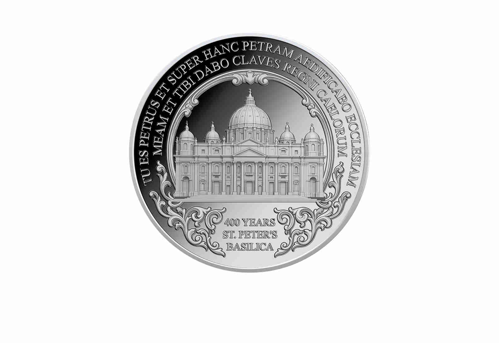 1 Kg Silbermünze - 400 Jahre Weihe des Petersdoms im Etui