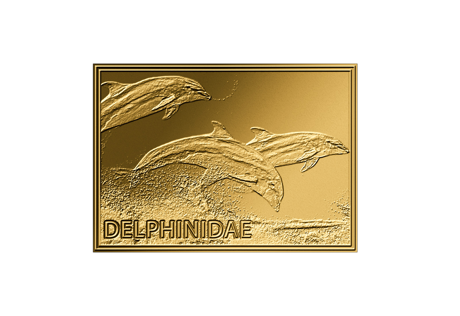 Goldmünze Motiv Delfine 999/1000 Gold Geschenk