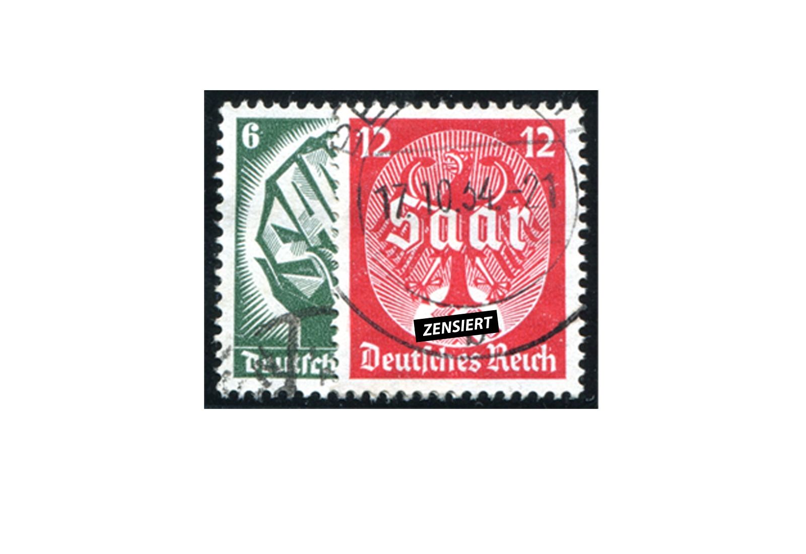 Briefmarken Deutsches Reich Saarabstimmung 1935 Michel-Nr. 544/545 gestempelt