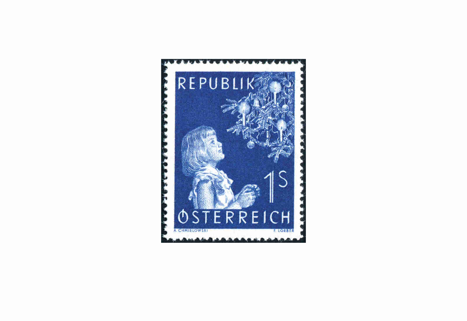 Österreich Einzelausgabe 1954 Weihnachten Michel Nr. 1009 postfrisch