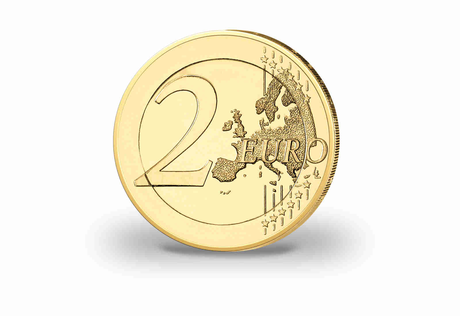 2 Euro vergoldet Burgen und Schlösser - Moritzburg mit Farbmotiv
