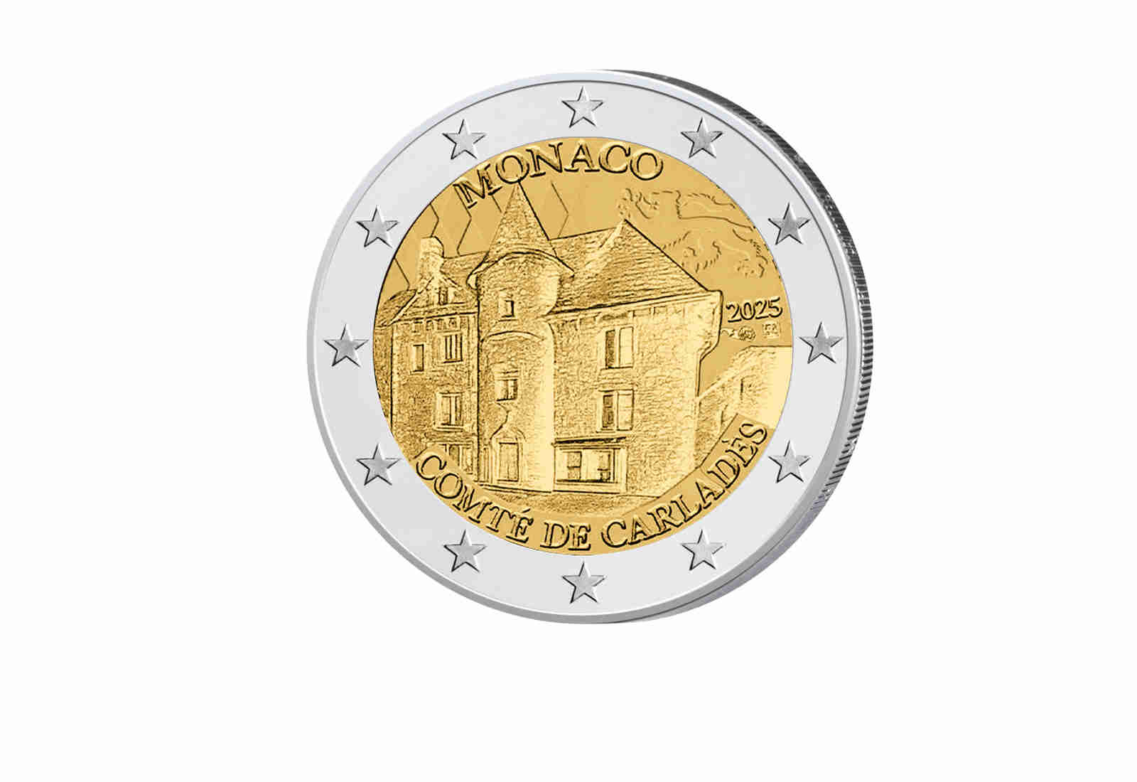 2 Euro 2025 Monaco Das alte Lehnen der Familie Grimaldi: Carladès