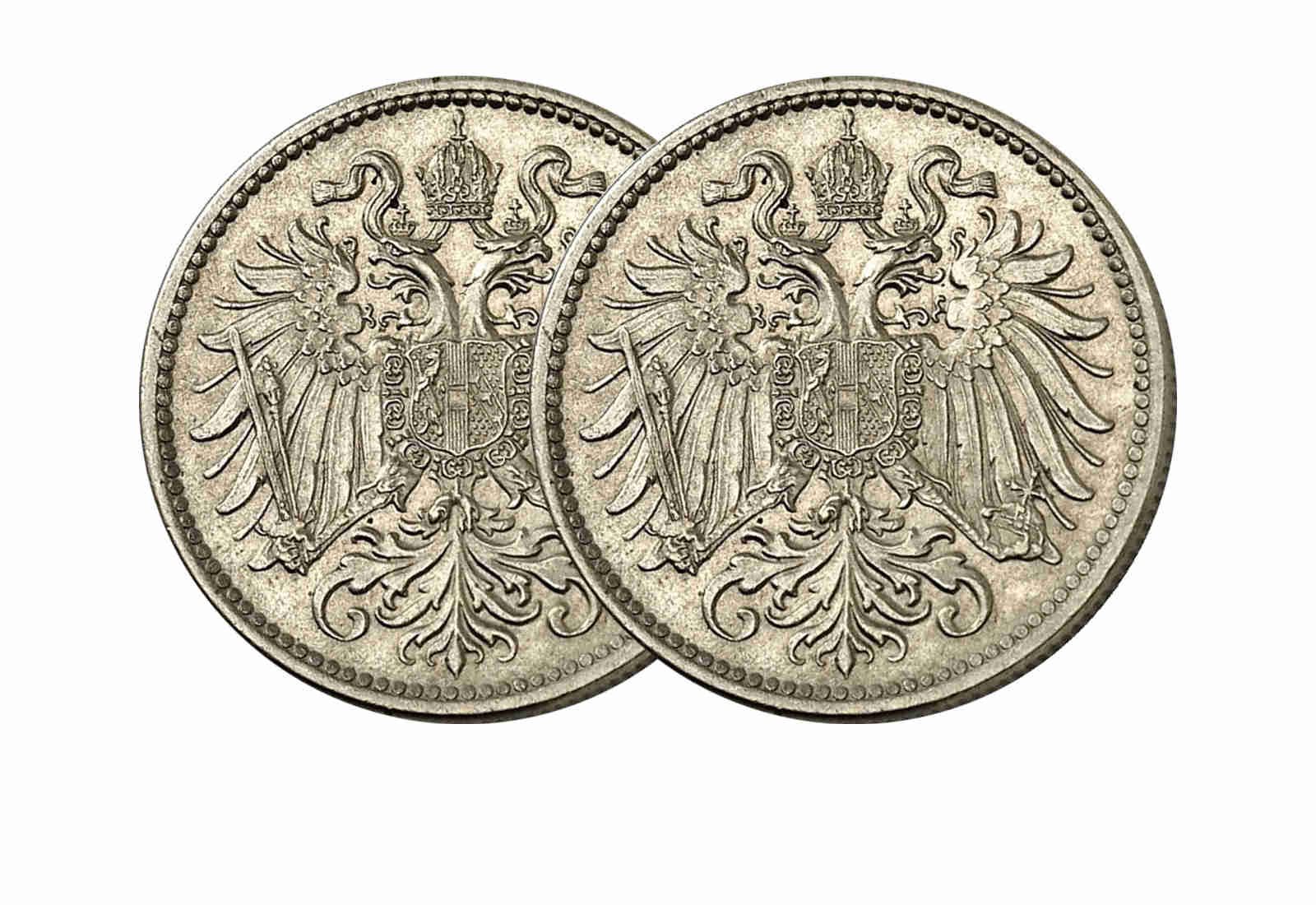2er Set Österreich Heller Franz Josef I. 1848-1916 Jaeger-Nr. 374 & 389