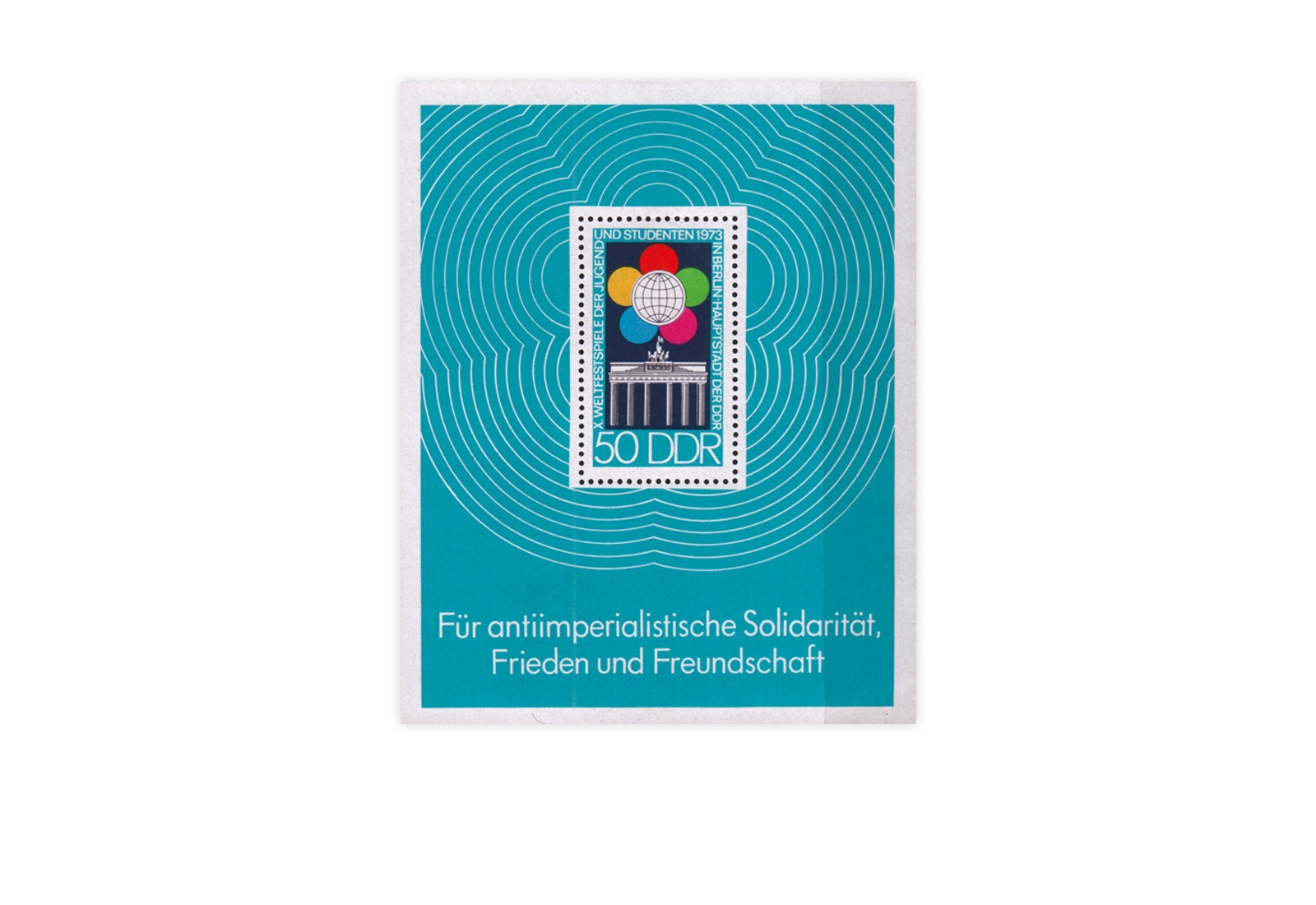 DDR Block 38 Weltfestspiele der Jugend und Studenten **