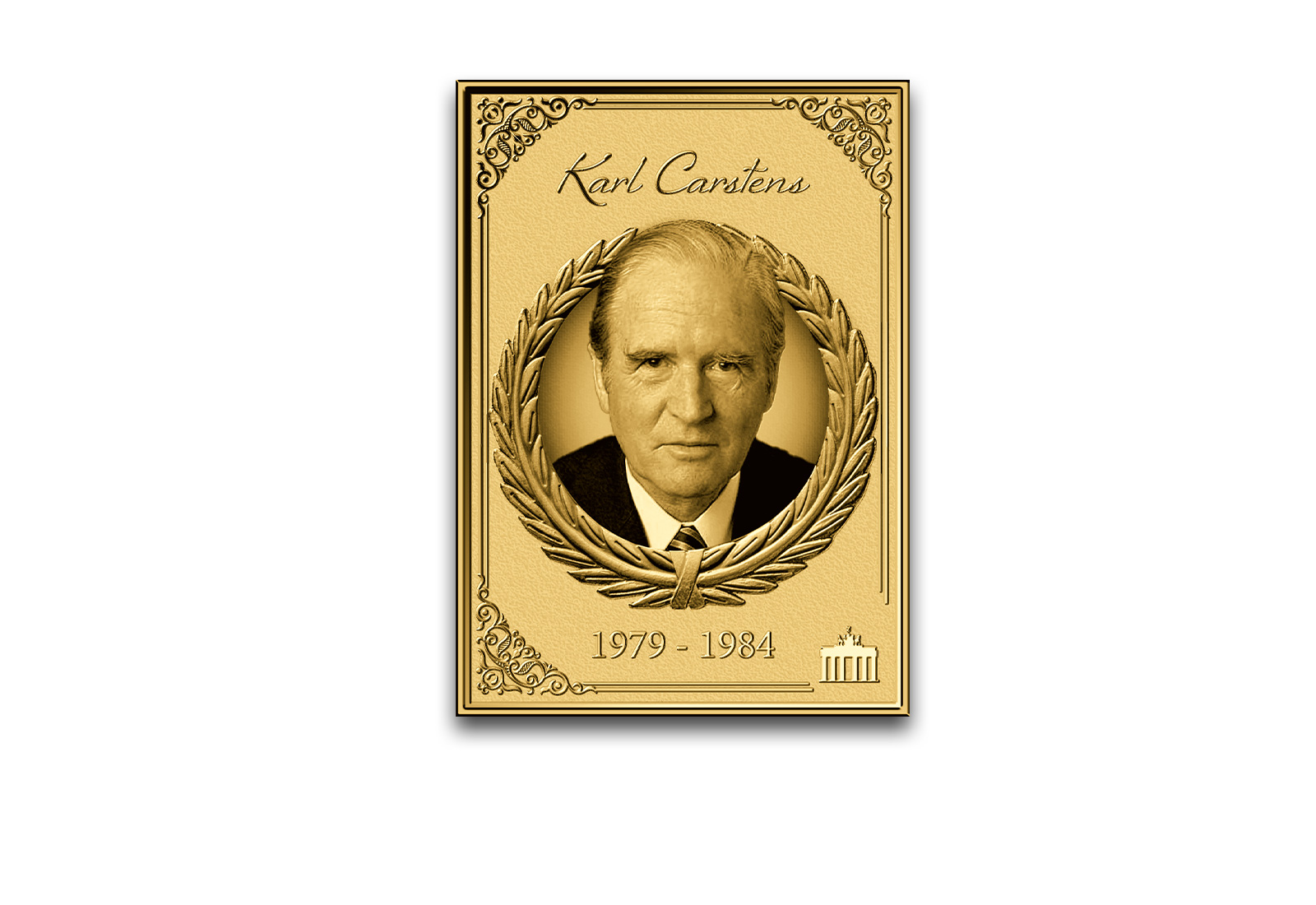 Goldmünzbarren Bundespräsident Karl Carstens 999/1000 Gold