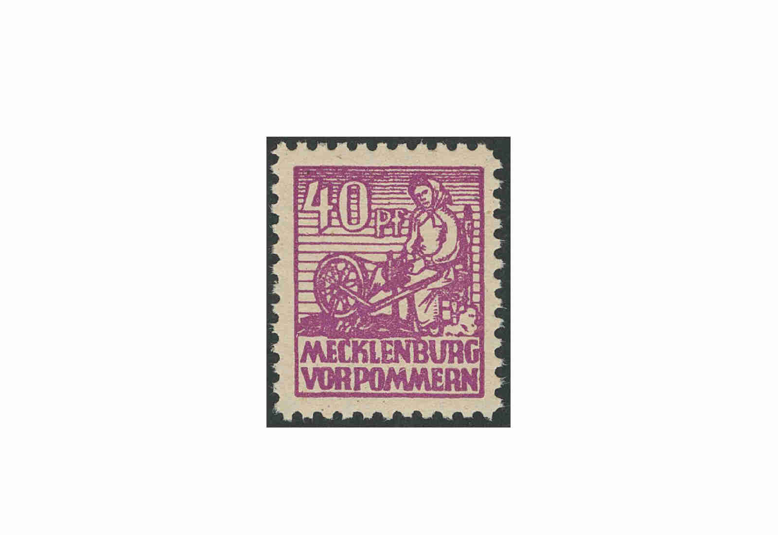 Briefmarke SBZ Abschied 1946 Michel-Nr. 40yb postfrisch geprüft