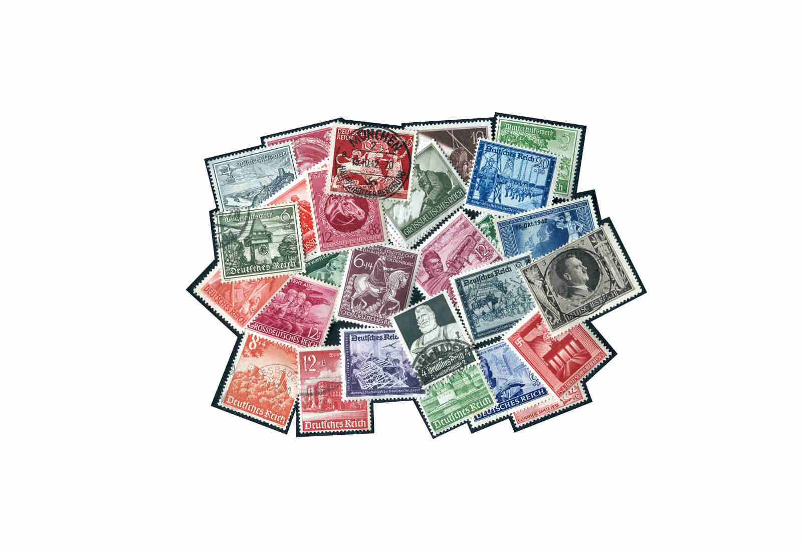 Briefmarken Deutsches Reich 1933 bis 1945 Zuschlagsmarken 25 Marken postfrisch und gestempelt