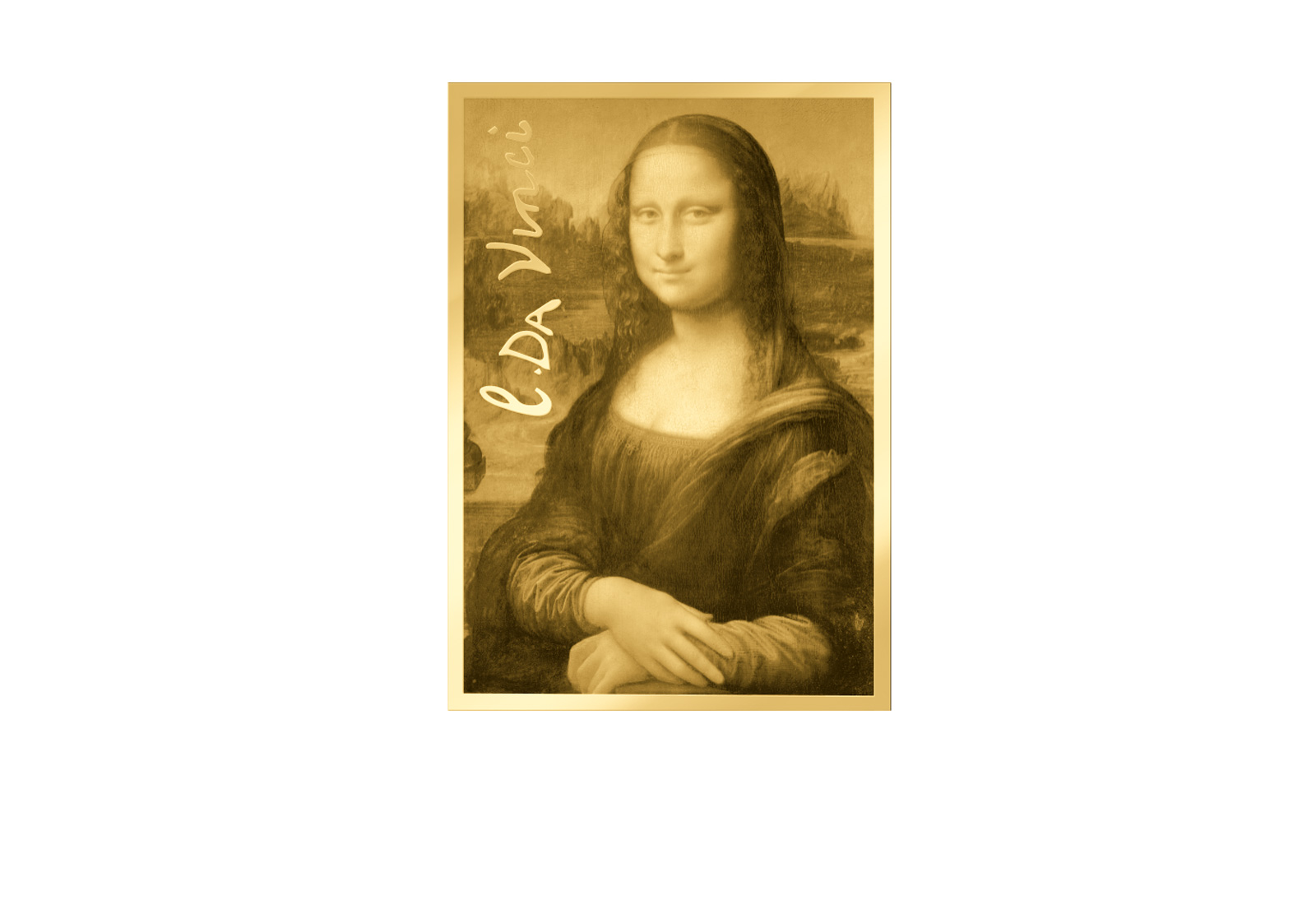 Goldcard Motiv Mona Lisa - Leonardo da Vinci 999/1000 Gold