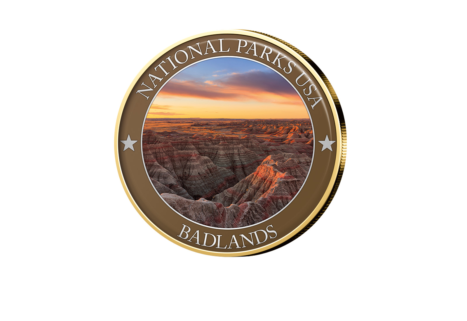 1/2 Dollar USA Badlands Serie National Parks USA mit Farbapplikation