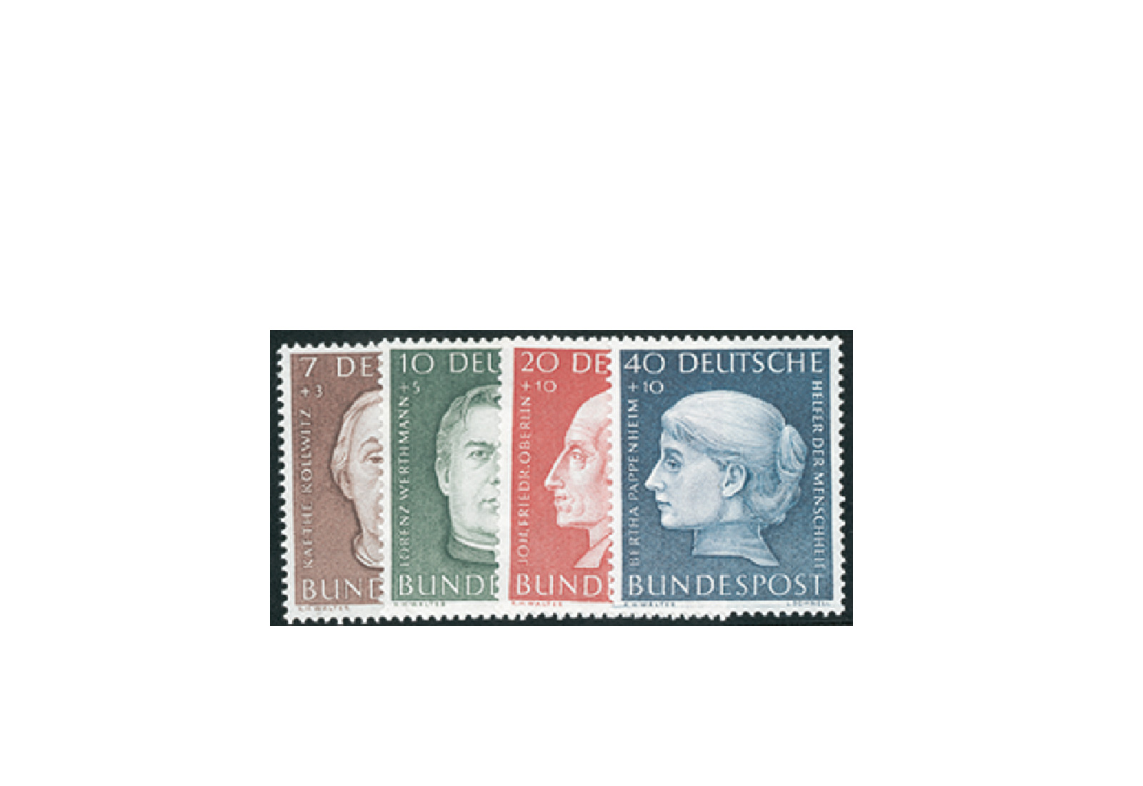 Briefmarken BRD Wohlfahrt 1954 Michel-Nr. 200-203 postfrisch