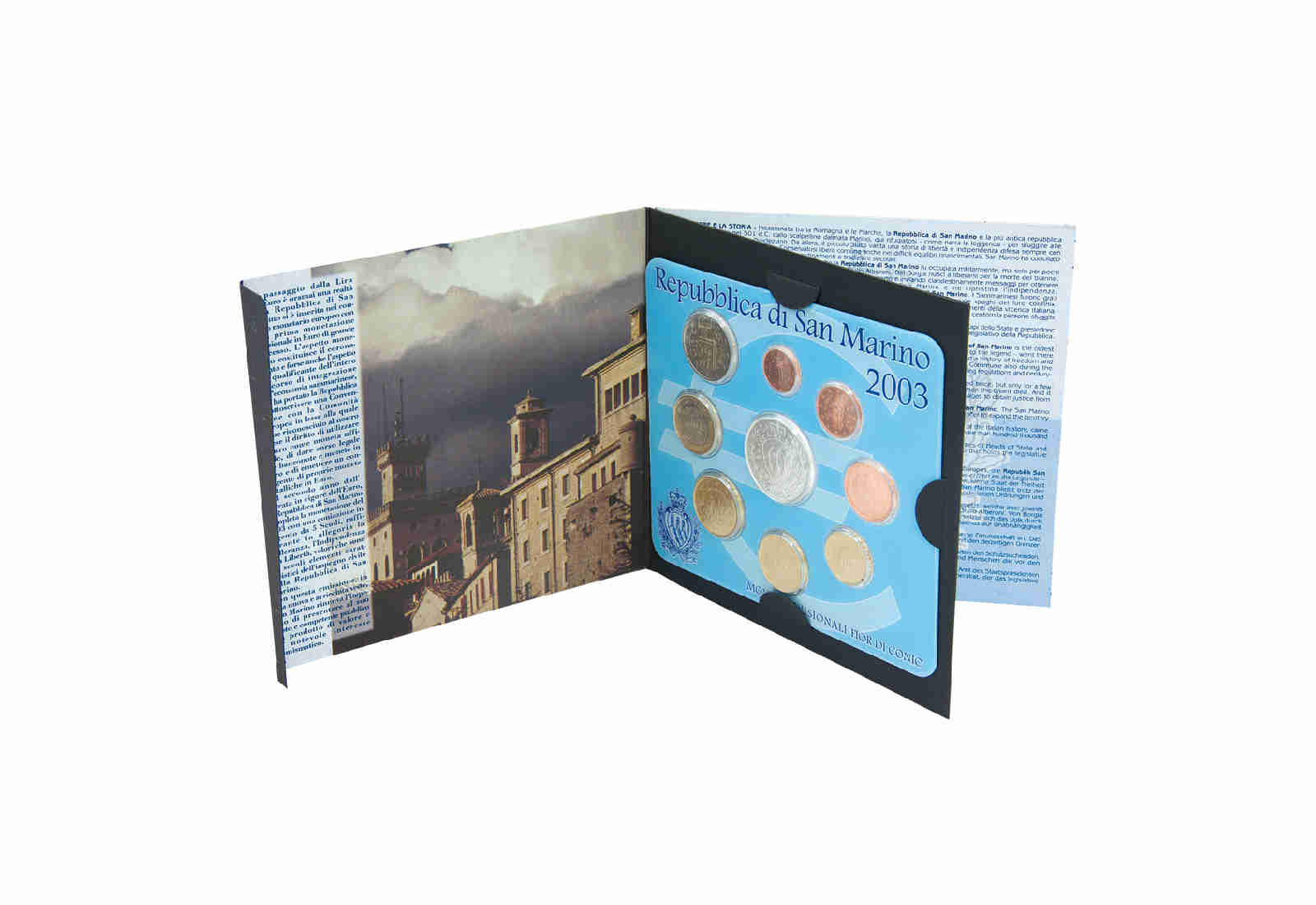 Kursmünzenatz 2003 San Marino st inkl. 5 Euro Silbermünze im Blister