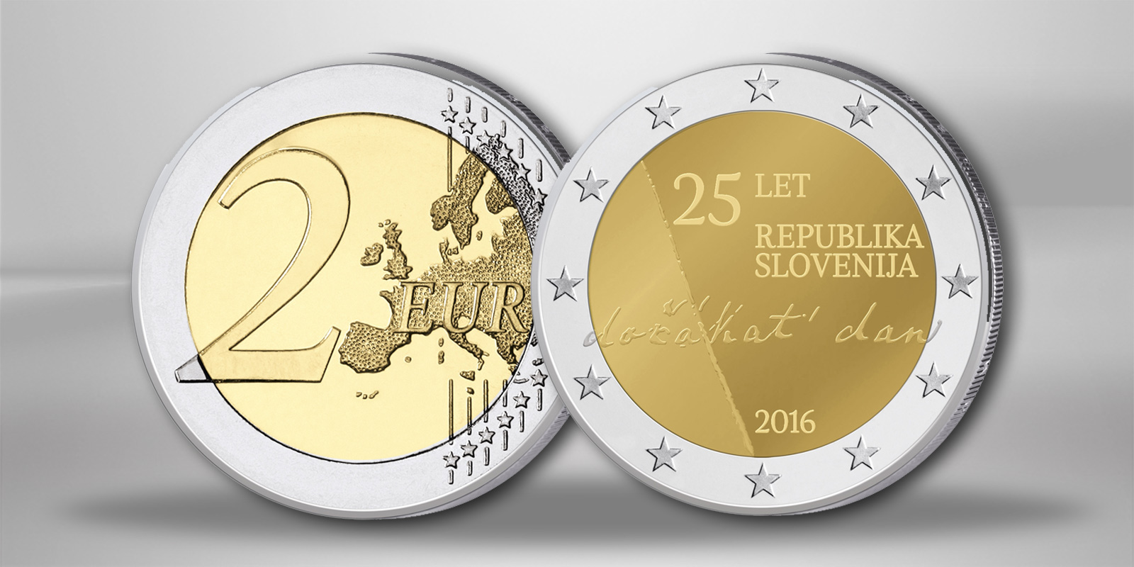 2 Euro 2016 Slowenien 25. Jahrestag der Unabhängigkeit bfr.