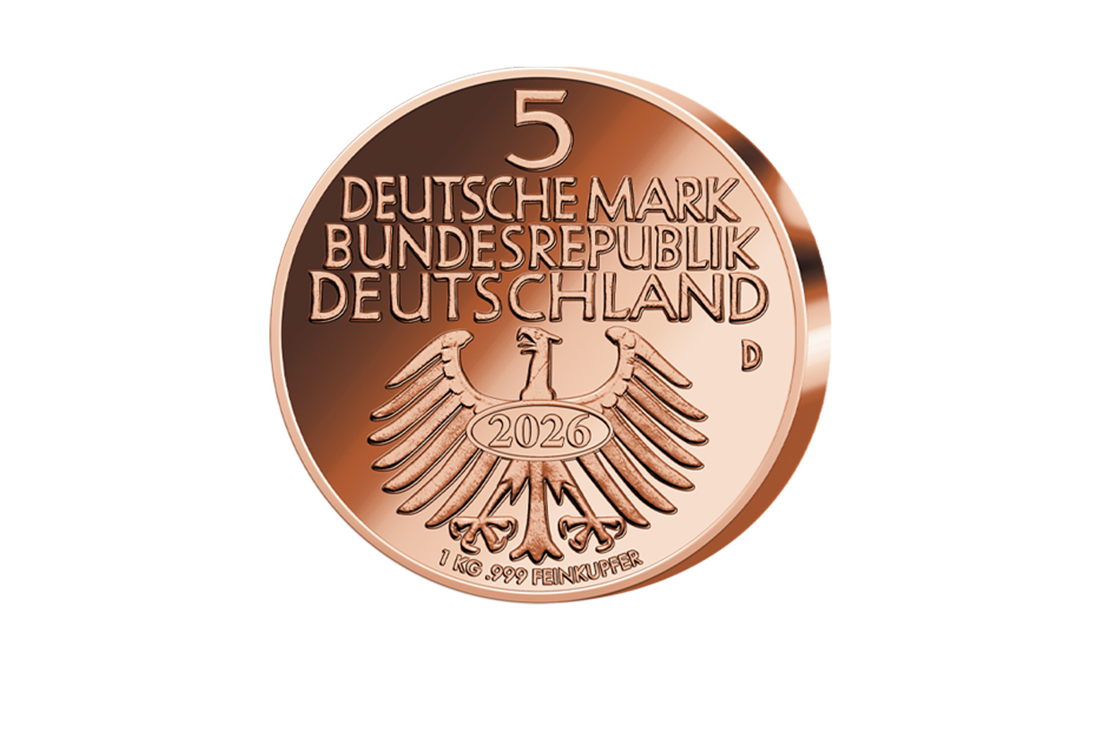 Germanisches Museum 1952 Jaeger-Nr. 388 XXL-Ausgabe aus 1 KG 999/1000 Kupfer inkl. Zertifikat