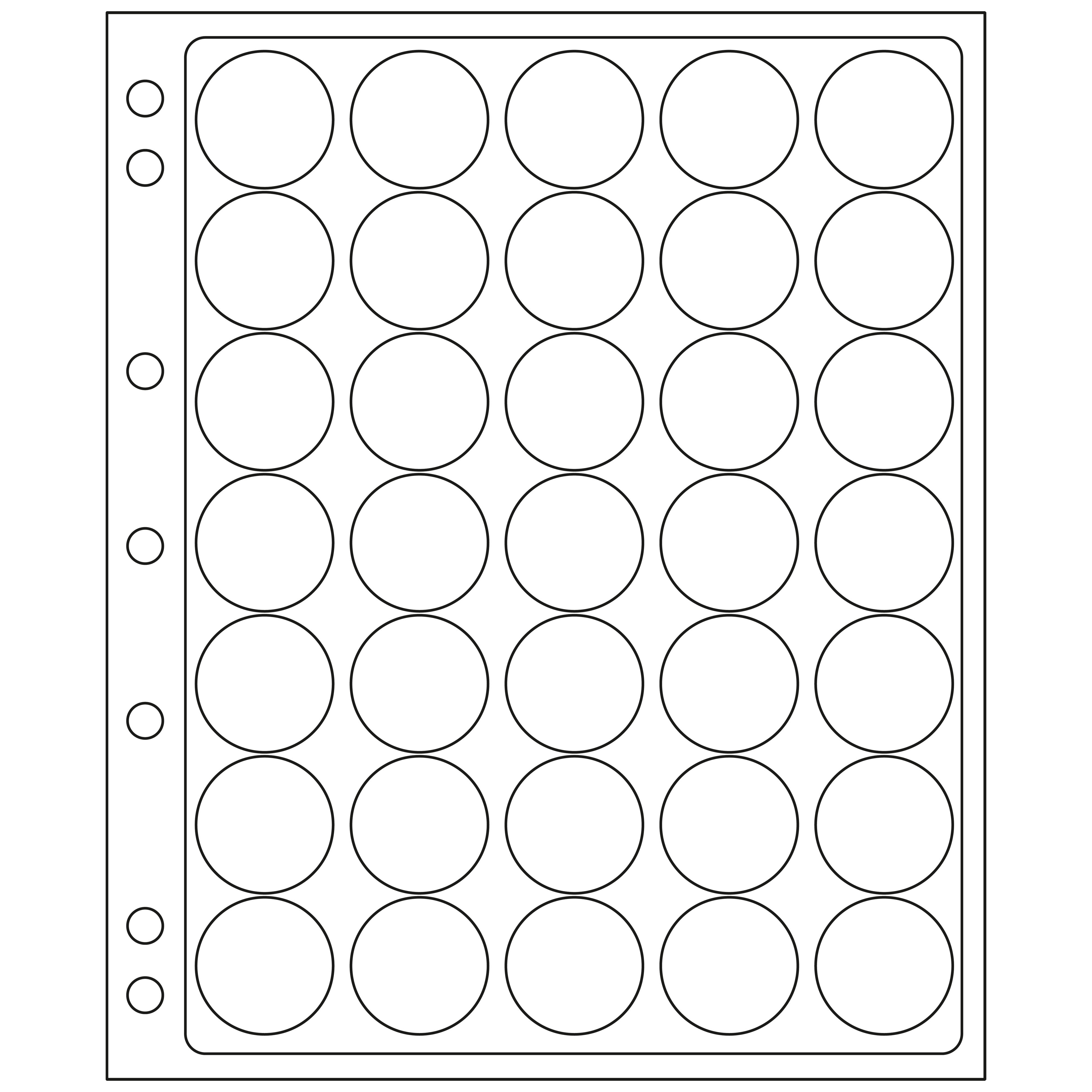 Münzhüllen ENCAP für 35 Münzen mit ø 28 - 29 mm