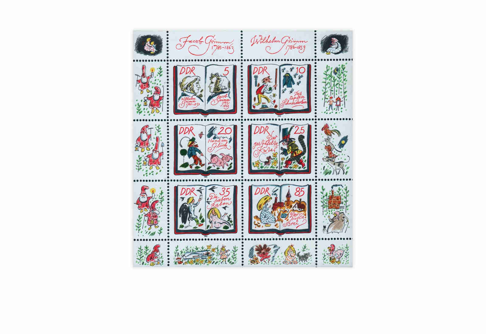 Briefmarken DDR Kleinbogen Märchen 1985 Michel-Nr. 2987-2992 gestempelt