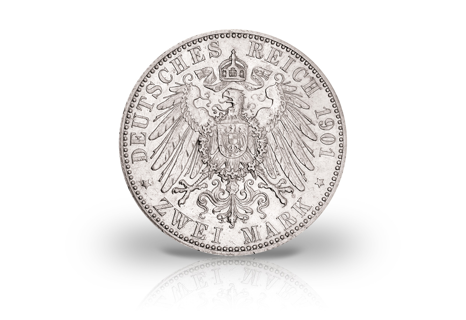 2 Mark 1899-1901 Kaiserreich Heinrich XXII. Jaeger-Nr. 118