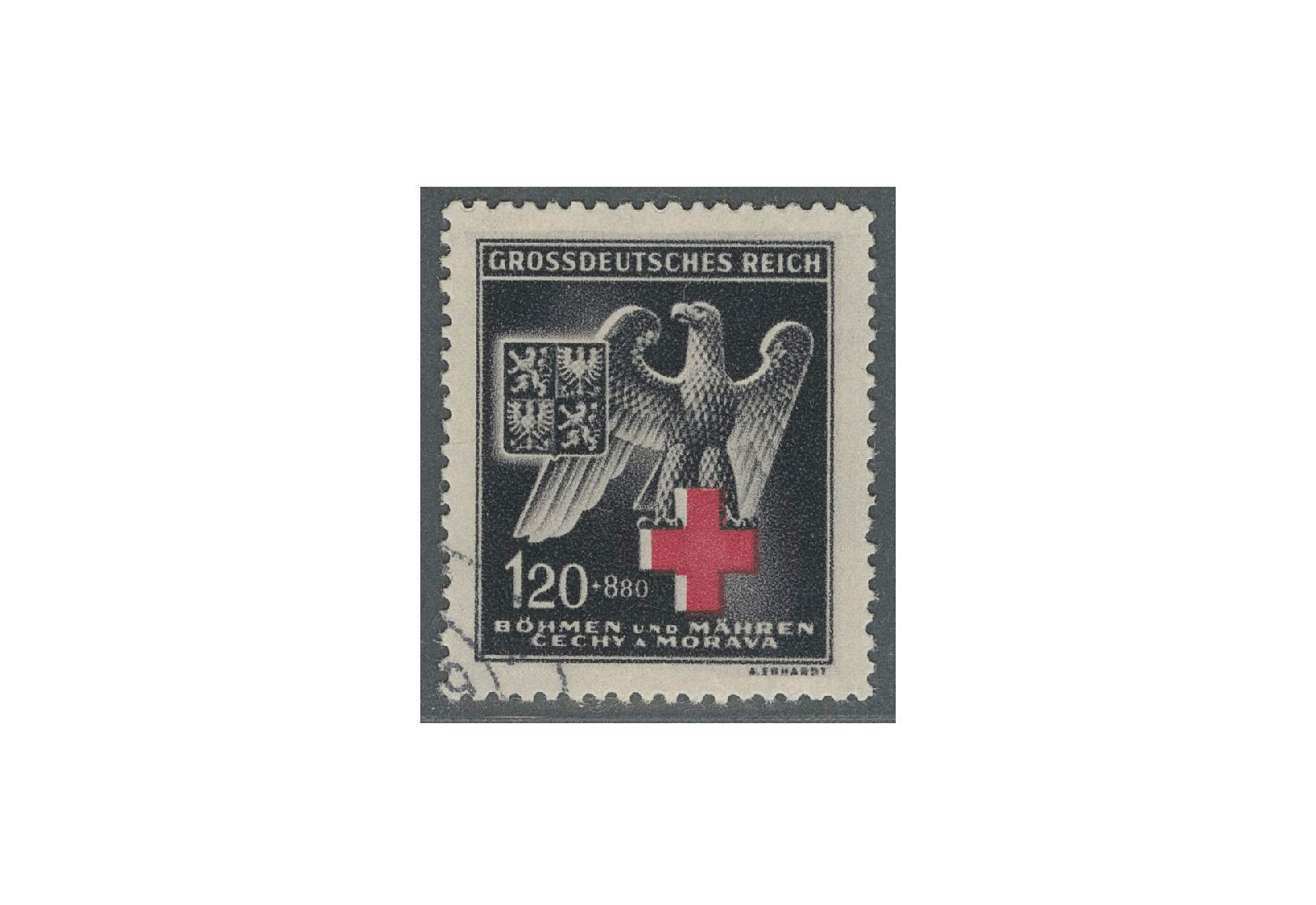 Briefmarke Böhmen und Mähren Rotes Kreuz Michel-Nr. 132 gestempelt