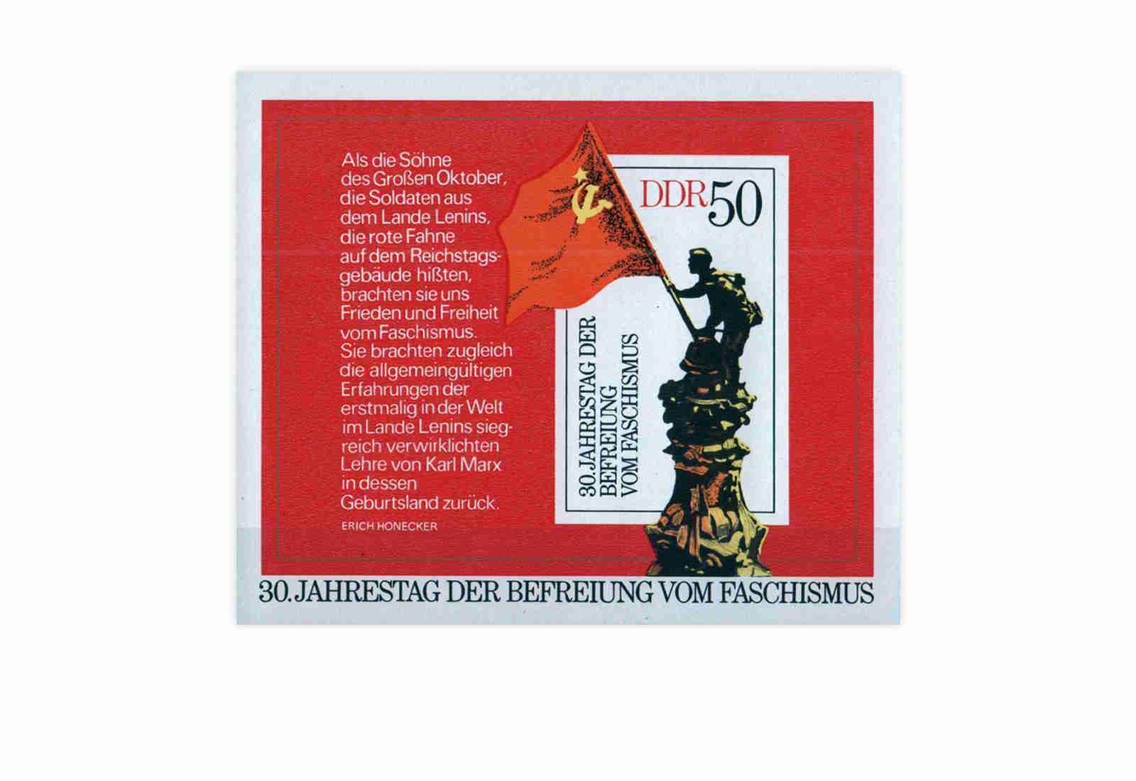 DDR Block 42 30. Jahrestag der Befreiung vom Faschismus 1975 postfrisch