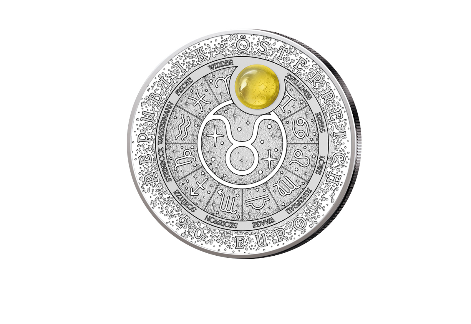20 Euro Silbermünze 2026 Österreich Stier - Serie Sternenbilder
