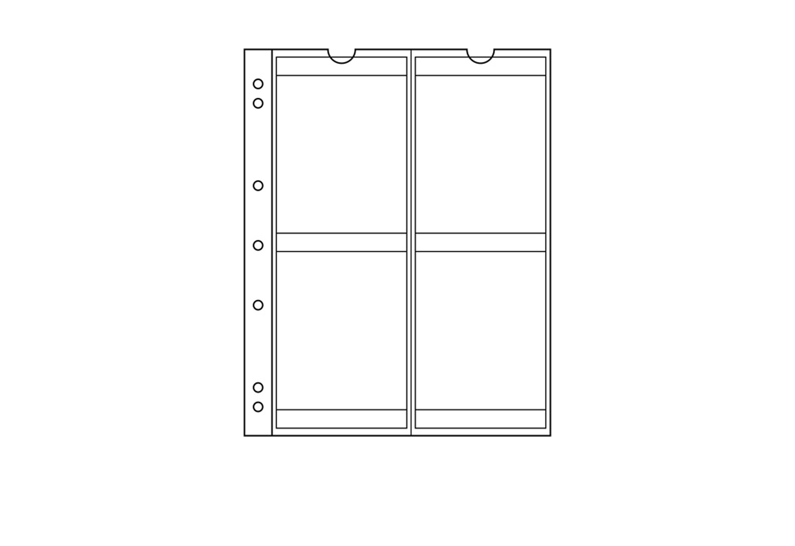 Münzhüllen NUMIS für 4 Münzen bis ø 66 mm