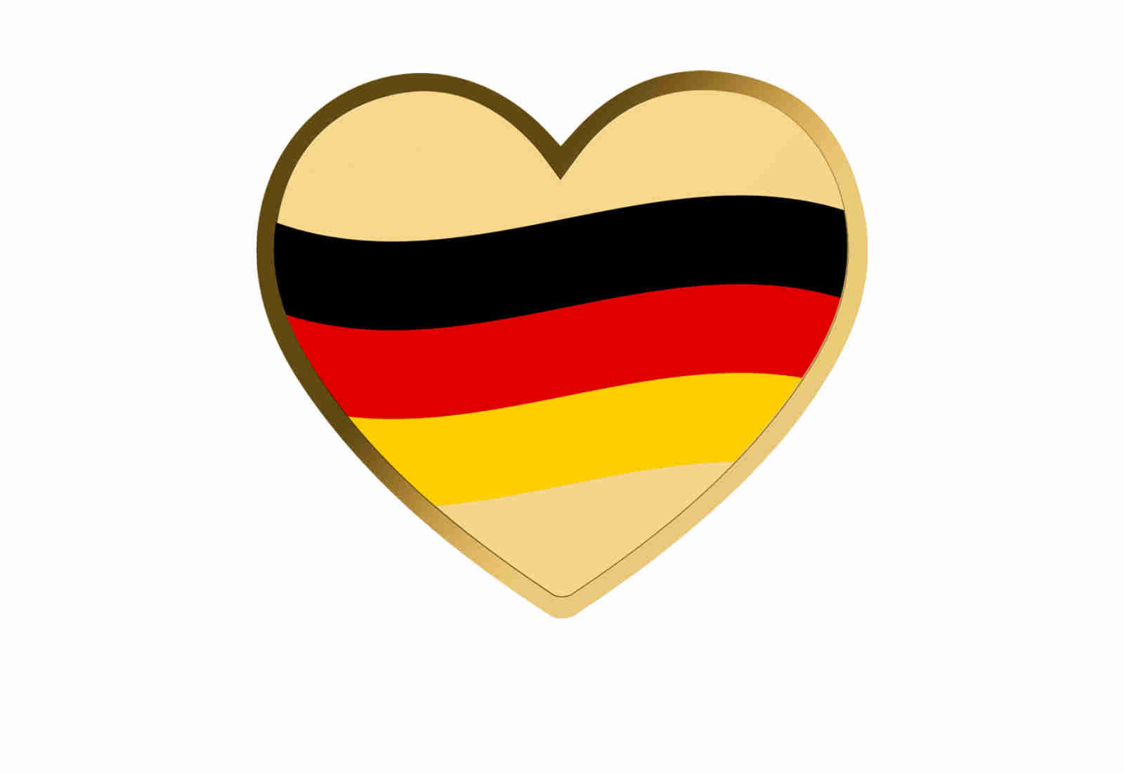 Goldmünze Motiv "Herz für Deutschland" 999/1000 Gold Geschenk