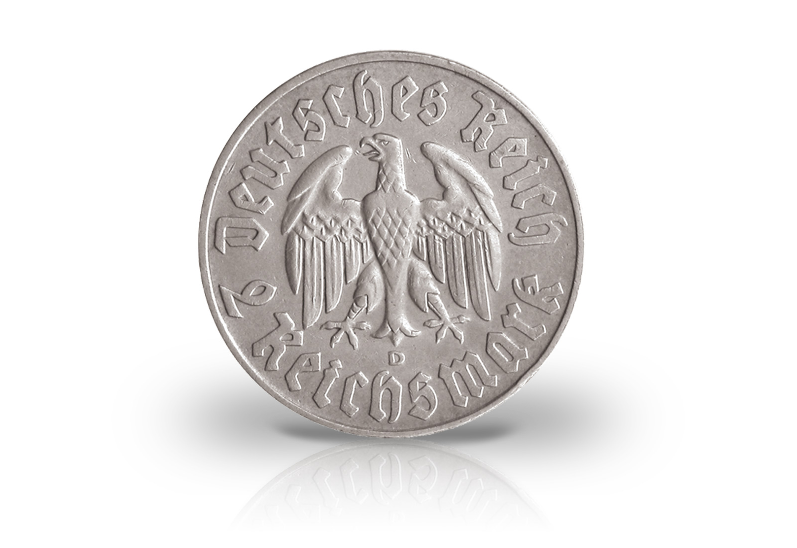 2 Reichsmark 1933 Drittes Reich Martin Luther Prägestätte G Jaeger-Nr. 352