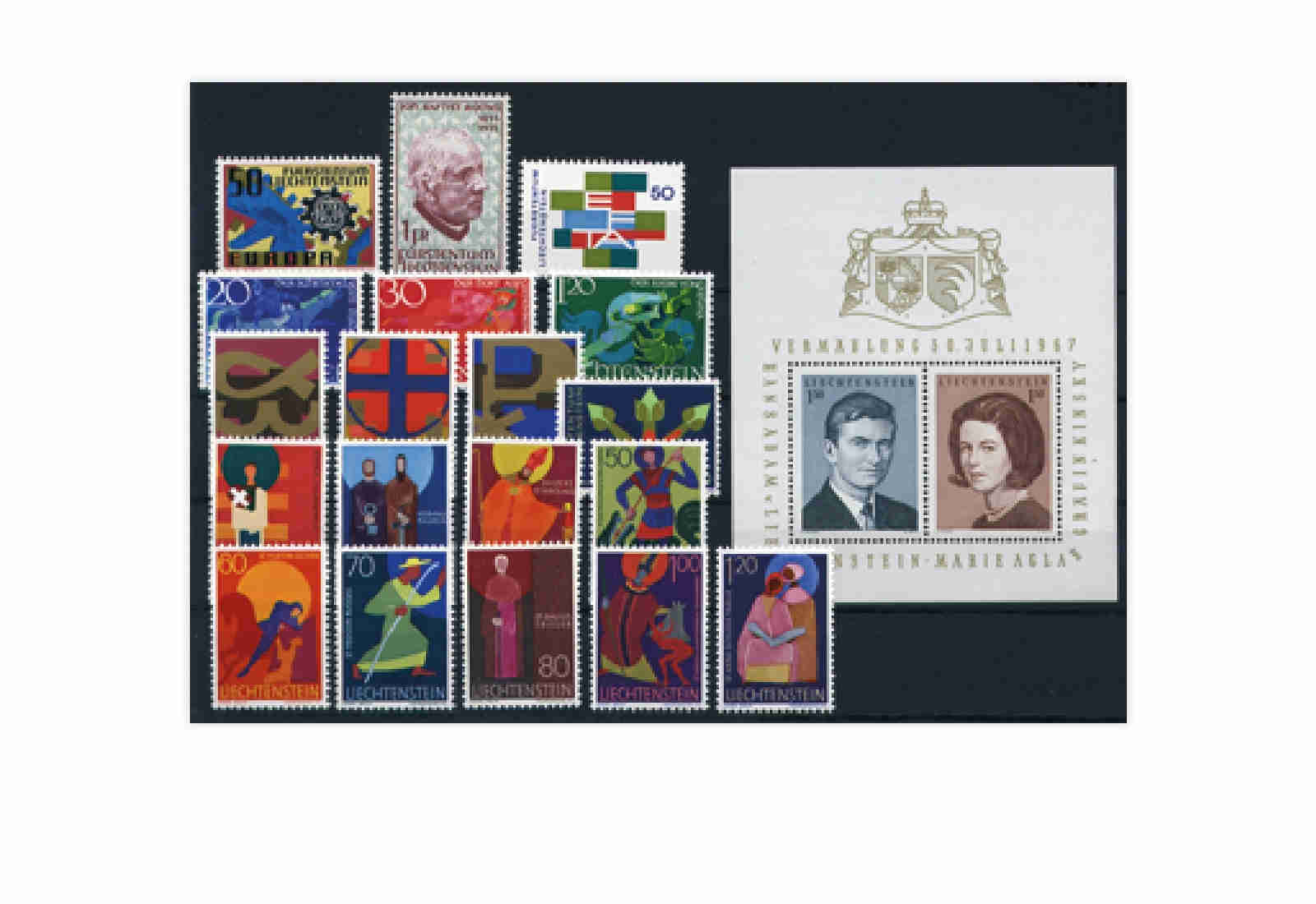 Liechtenstein Jahrgang 1967 postfrisch