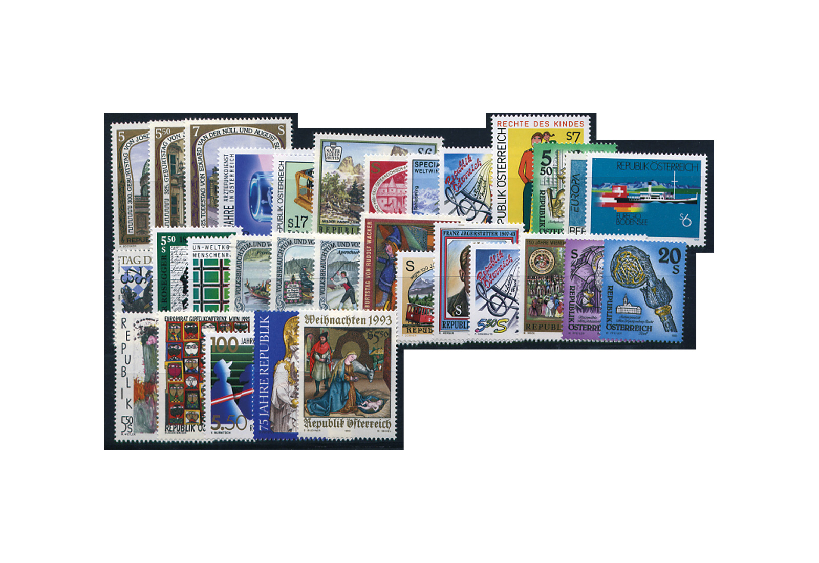 Briefmarken Österreich Jahrgang 1993 Michel-Nr. 2084-2114 postfrisch