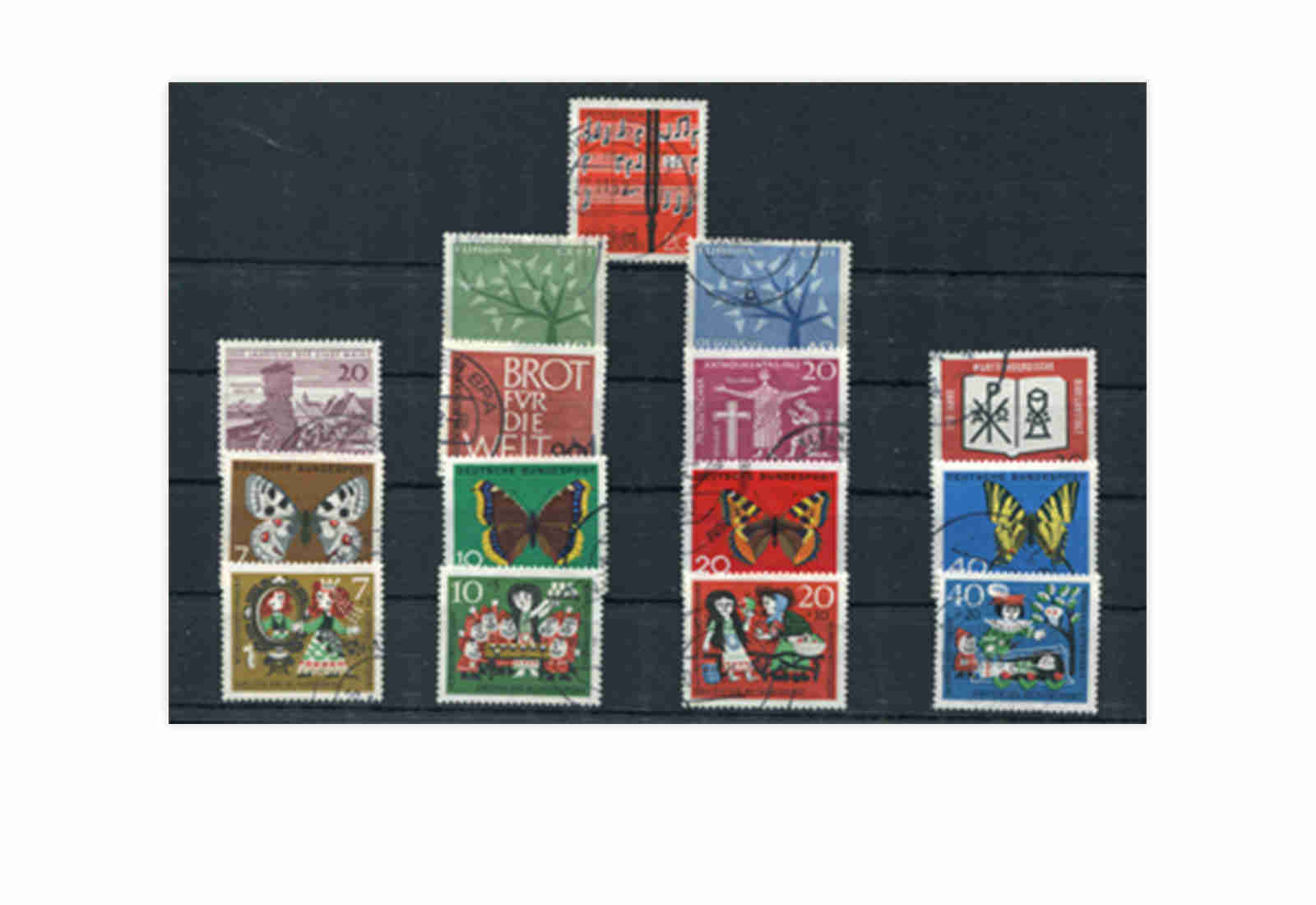 BRD Jahrgangsatz 1962 Mi.Nr. 375-389 gestempelt