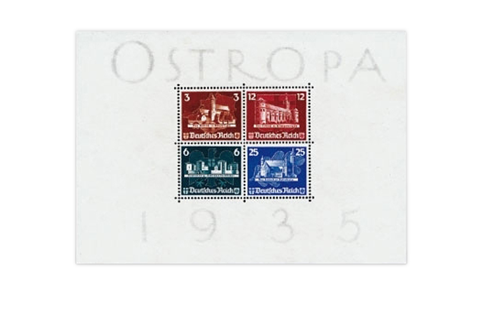 Deutsches Reich OSTROPA Block 3 mit Falz