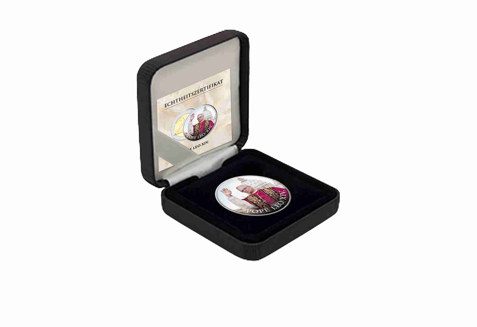 2 Euro 2025 Papst Leo XIV mit Farbapplikation