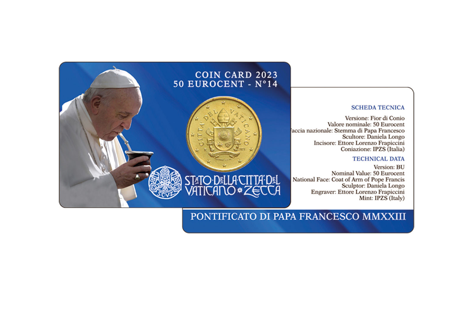 50 Cent Vatikan 2023 in Coincard