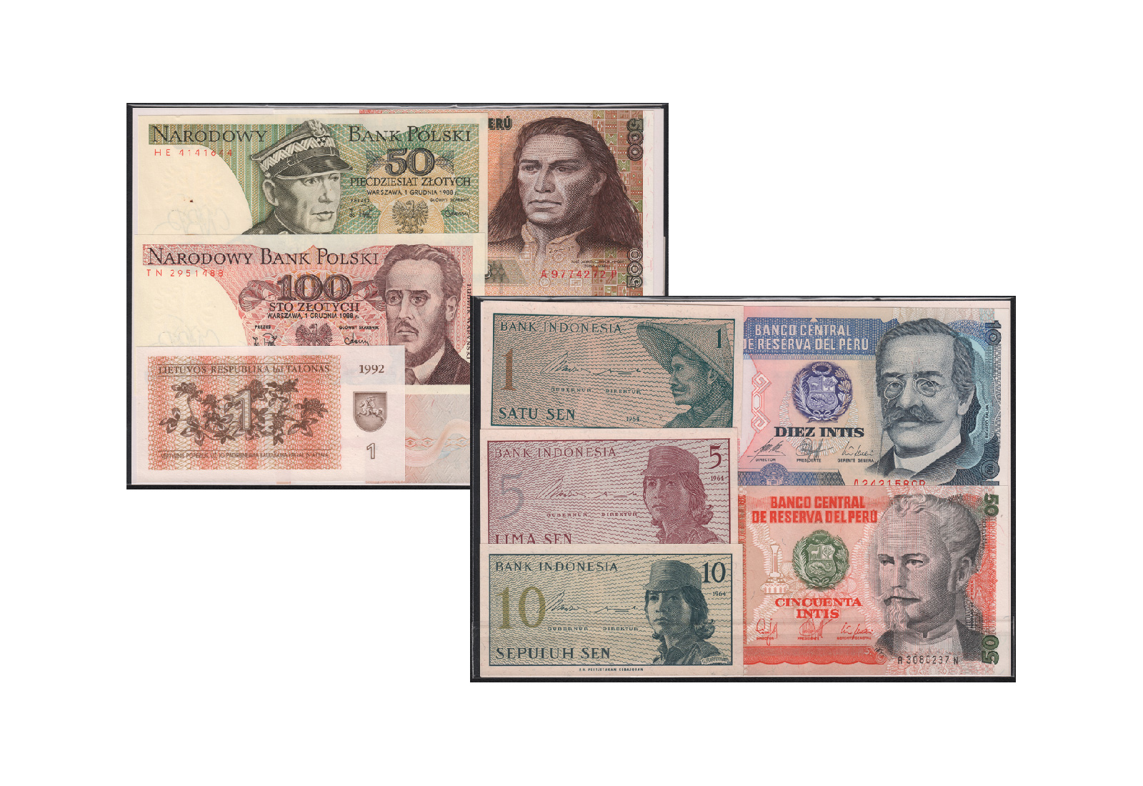 Banknoten aus aller Welt 10er Lot