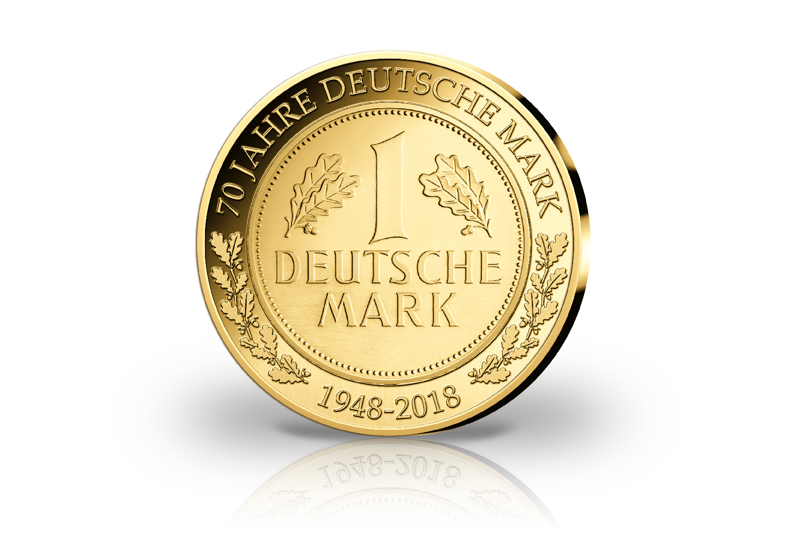Goldausgabe 1/10 oz 70 Jahre D-Mark PP im Etui