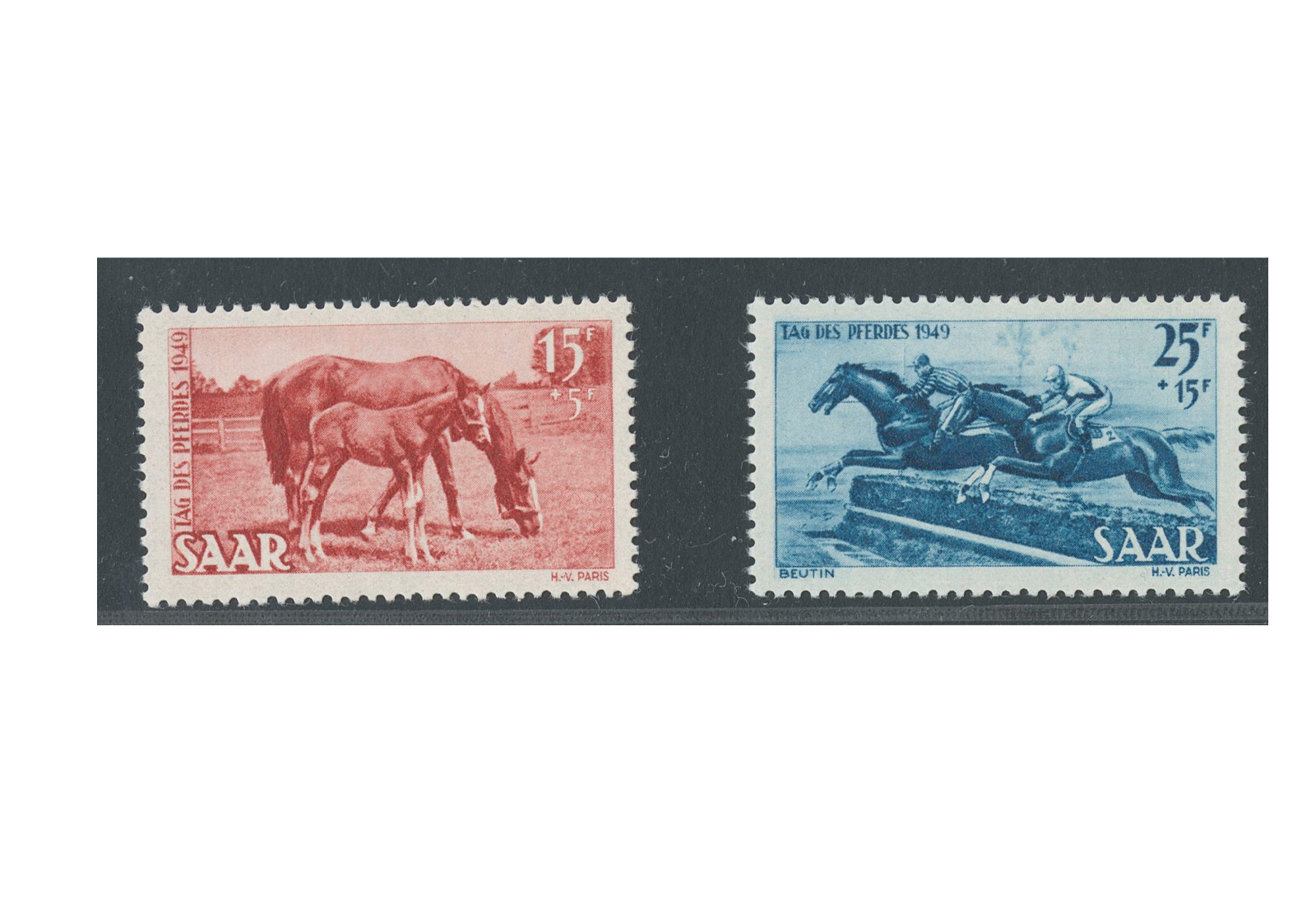 Briefmarke Saar 265/66 gestempelt