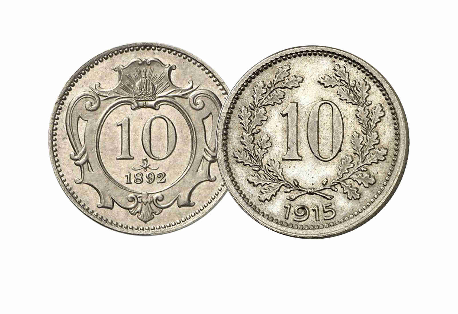 2er Set Österreich Heller Franz Josef I. 1848-1916 Jaeger-Nr. 374 & 389
