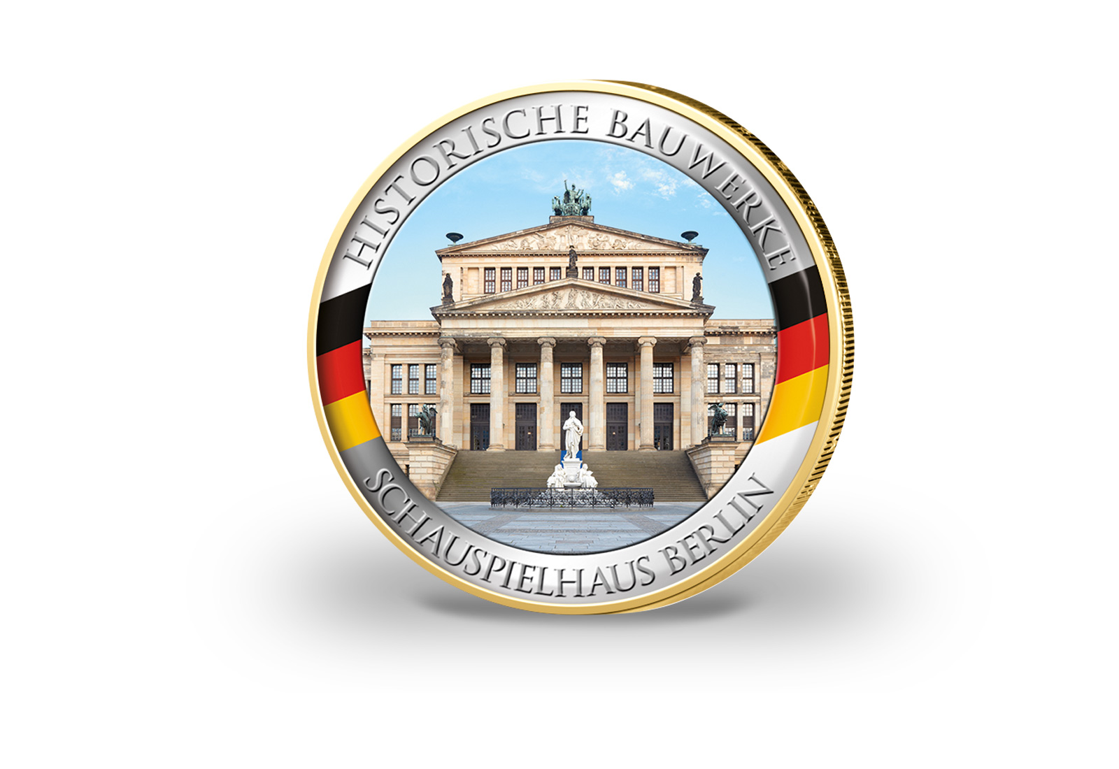 2 Euro vergoldet Schauspielhaus Berlin mit Farbmotiv