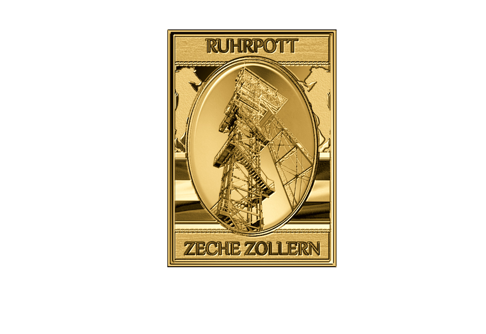 Goldbarren Zeche Zollern - NRW Ruhrpott 999/1000 Gold