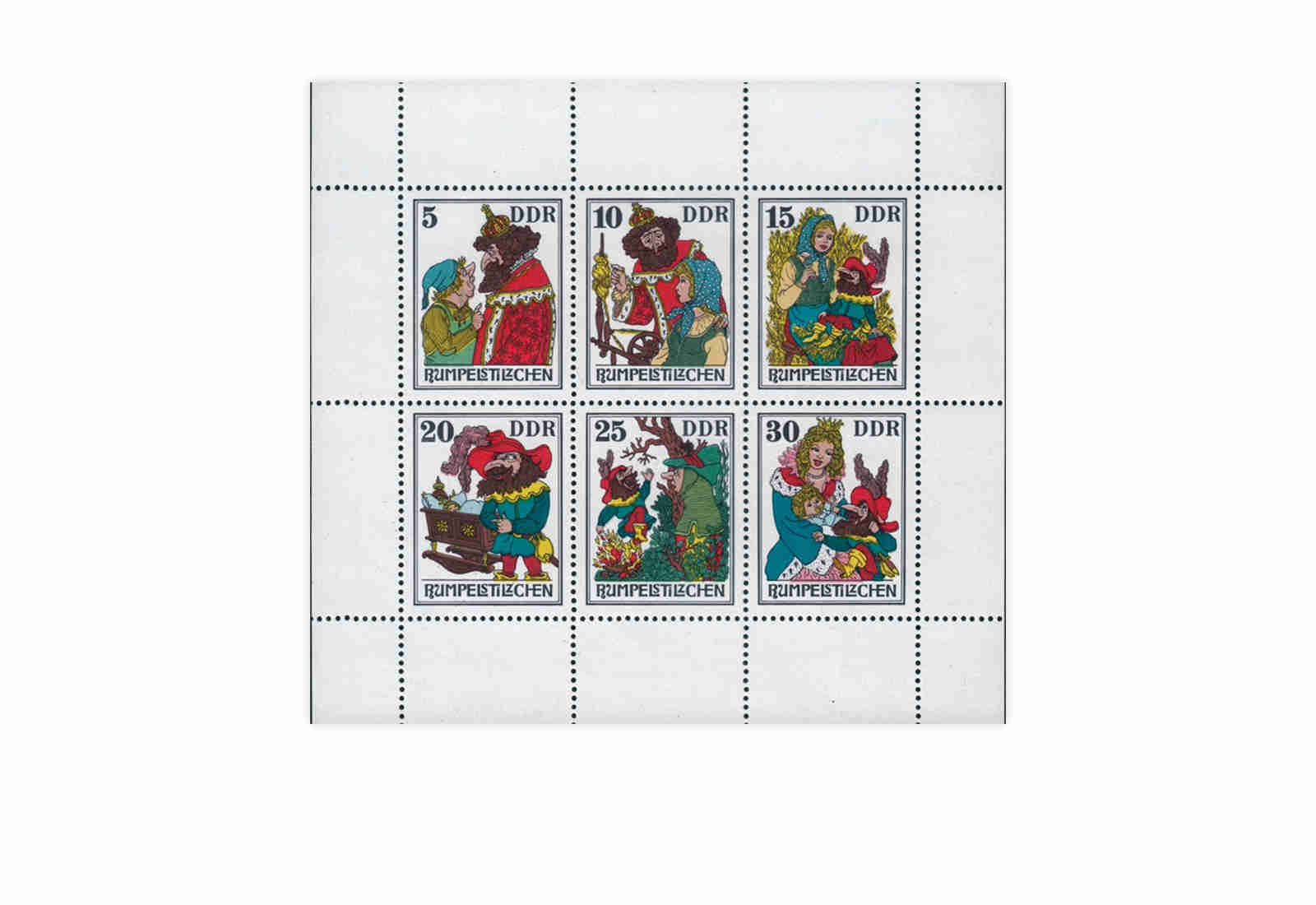 Briefmarken DDR Kleinbogen Michel-Nr. 2187-2192 gestempelt