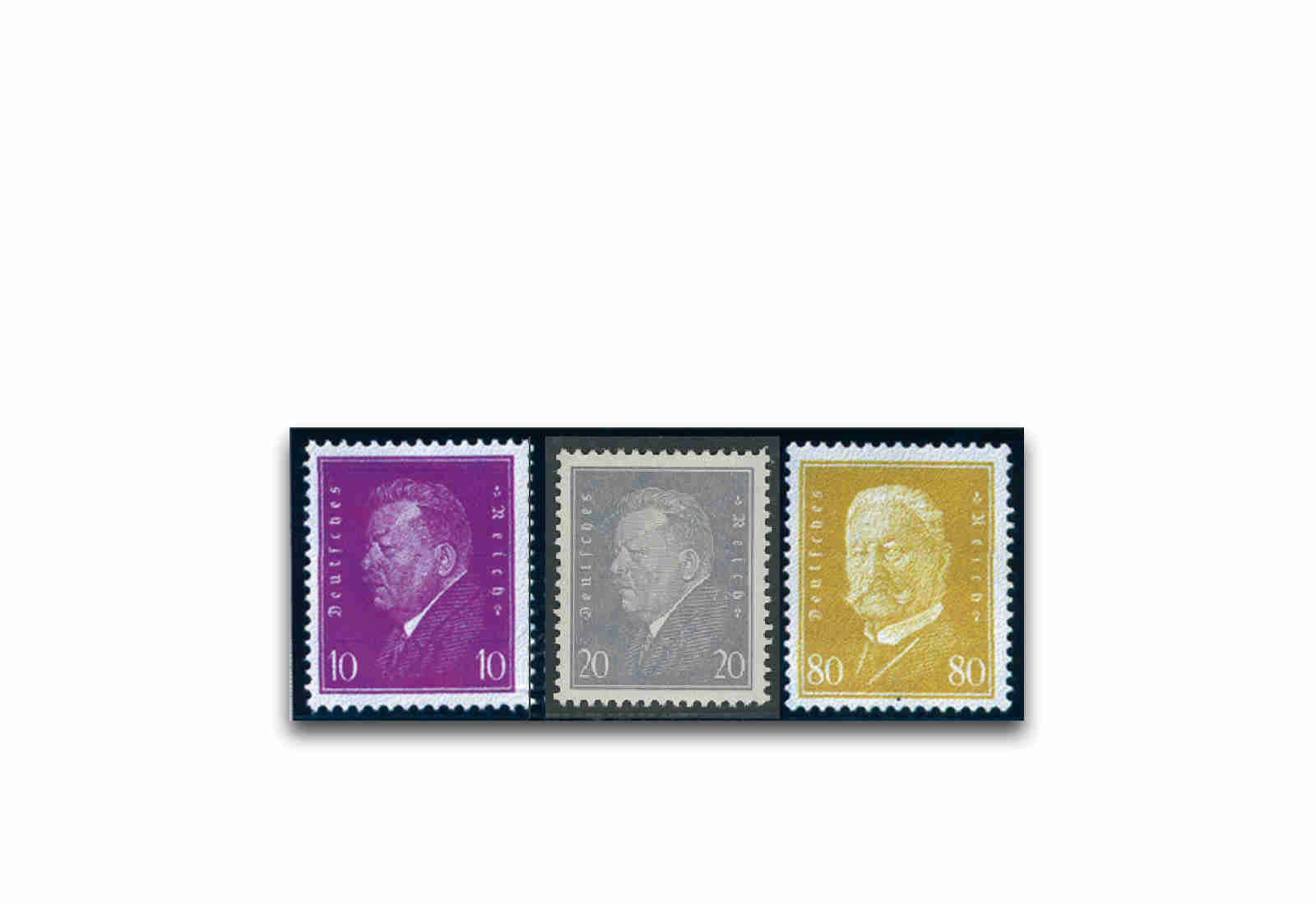 Briefmarken Deutsches Reich 1930 Michel-Nr. 435/437 postfrisch