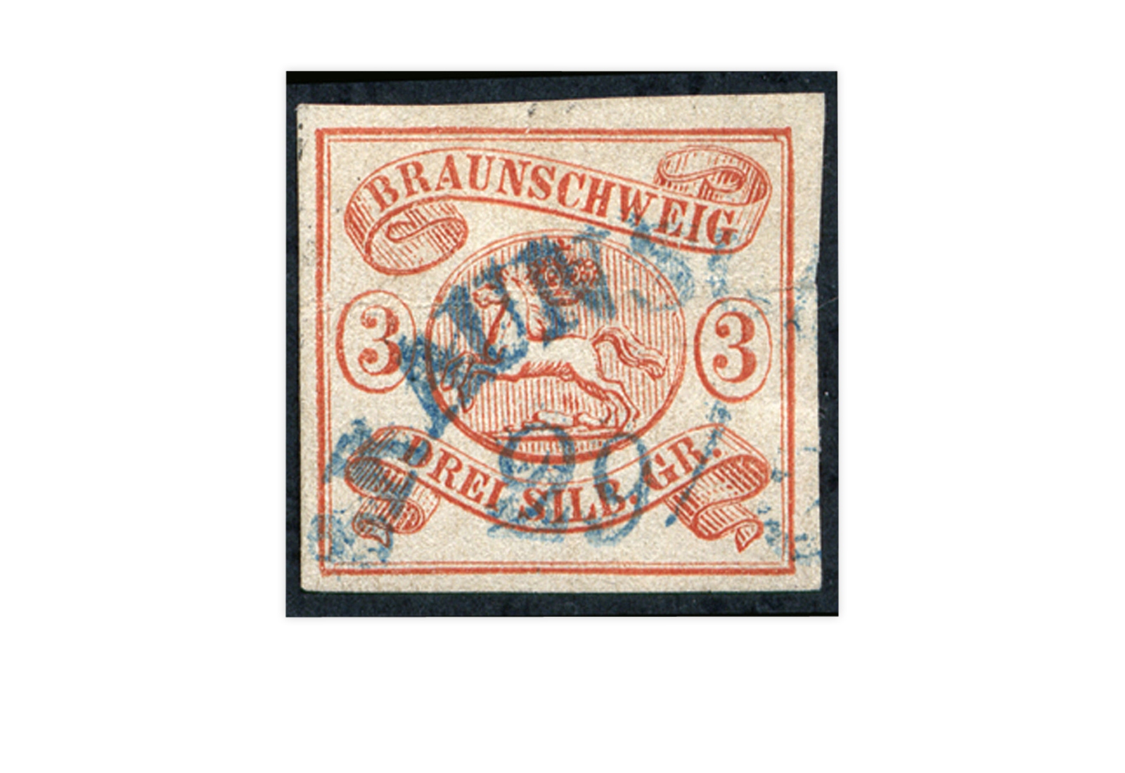 Briefmarke Altdeutschland Braunschweig Freimarke 1852 Michel-Nr. 3 gestempelt